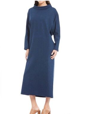 Preowned Bryn Walker Funnel Neck Dress In Blue Size M